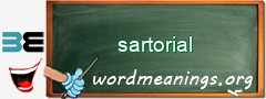 WordMeaning blackboard for sartorial